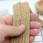 10M Hanf Schnüre Geflochtene Flache Sackleinen Band 8mm 12mm 18mm Natur Jute Seil Schnur Gurtband