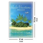 Close Up Poster "Reefer Vacations Poster Strand mit Cannabis Palmen 61 x 91,5 cm"