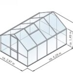 KGT Gewächshaus "Tulpe IV", BxTxH: 297 x 429 x 233 cm, 16 mm Wandstärke