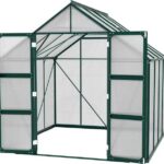 Vitavia Gewächshaus "Domus 6700", BxTxH: 257 x 263 x 253,9 cm, 6 mm Wandstärke, mit Doppelschwingtüren und bodentiefer Türschwelle, 6 mm Hohlkammerplatten