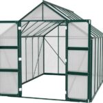 Vitavia Gewächshaus "Domus 9900", BxTxH: 257 x 387 x 253,9 cm, 6 mm Wandstärke, mit Doppelschwingtüren und bodentiefer Türschwelle, 6 mm Hohlkammerplatten