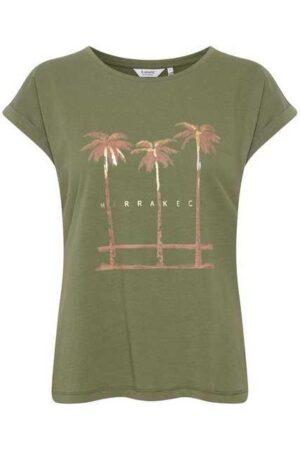 b.young T-Shirt "BYSAMIA PALM TSHIRT - 20810061" T-Shirt mit Print