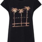 b.young T-Shirt "BYSAMIA PALM TSHIRT - 20810061" T-Shirt mit Print