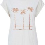 b.young T-Shirt "BYSAMIA PALM TSHIRT - 20810061" T-Shirt mit Print