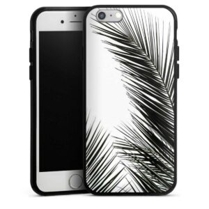 iPhone 6 Handy Silikon Hülle Case schwarz Handyhülle Jungle Palm Tree Leaves