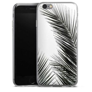 iPhone 6s Handy Slim Case extra dünn Silikon Handyhülle transparent Hülle Jungle Palm Tree Leaves Silikon Slim Case