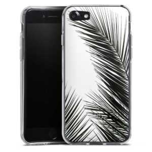 iPhone 8 Handy Silikon Hülle Case transparent Handyhülle Jungle Palm Tree Leaves Silikon Case