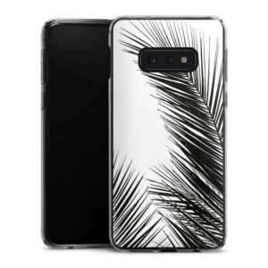 Galaxy S10e Handy Slim Case extra dünn Silikon Handyhülle transparent Hülle Jungle Palm Tree Leaves Silikon Slim Case