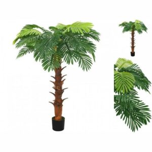 Künstliche Zimmerpflanze Künstliche Palme Cycas mit Topf 160 cm Grün Pflanze realistisch echt, vidaXL, Höhe 0 cm
