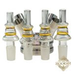 4 x Glasschliffadapter "GOLDFINGER" 18/8 &nbsp;Hinweis: Die abgebildete Base gehört nicht zum Lieferumfang