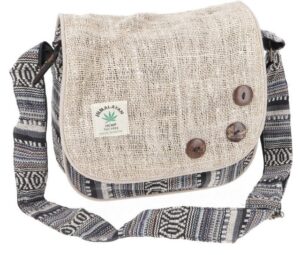 Guru-Shop Schultertasche Boho Schultertasche aus Nepal, Hanf..