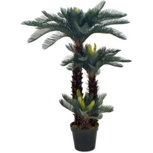 Künstliche Pflanze Cycas-Palme mit Topf Grün 125 cm 22337