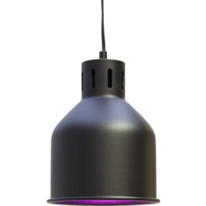 E27 saga Lampenschirm Schwarz, led pflanzenlampe E27 Pflanzenleuchte, led Wachstumslampe für verbesserte Photosynthese und Chlorophyllbildung,