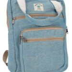 Guru-Shop Freizeitrucksack Ethno Hanf Rucksack, Laptoptasche - blau