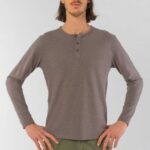 Henley Longsleeve aus Hanf & Bio Baumwolle