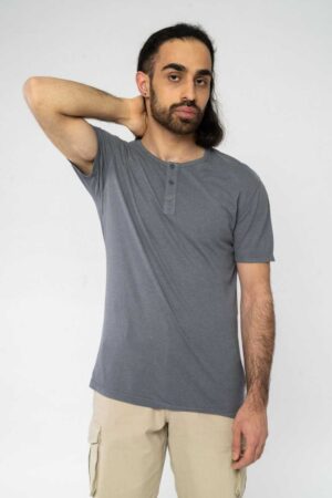 Henley Shirt aus Hanf & Bio Baumwolle