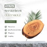 Das Servierbrett rustikal handgemacht aus Olivenholz 25 cm ist ein vielseitig einsetzbares Küchenutensil